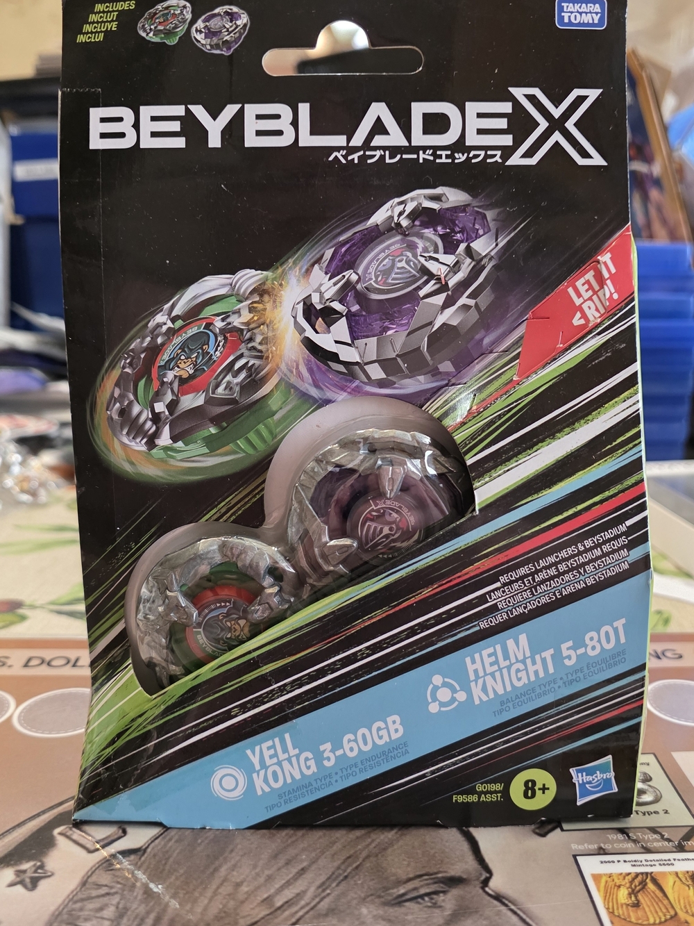 Beyblade X Yell Kong 3-60GB & Helm Knight 5-80T Dual Pack Hasbro New